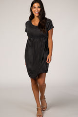 Black Striped Babydoll Dress