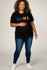 Black Screen Print Plus Maternity Tee