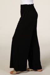 Black Smocked Waist Pant