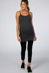 Charcoal Fitted Maternity Tunic Cami