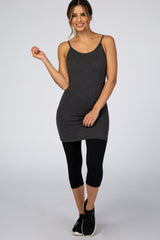 Charcoal Fitted Maternity Tunic Cami