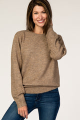 Mocha Brushed Knit Sweater