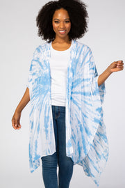 Light Blue Tie Dye Side Slit Coverup