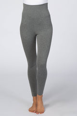 Heather Grey Foldover Waistband Leggings