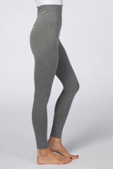 Heather Grey Foldover Waistband Leggings