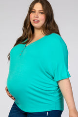 Mint Button Front Plus Maternity Tunic