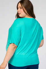 Mint Button Front Plus Maternity Tunic