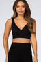 Black Seamless Wrap Front Maternity/Nursing Bra