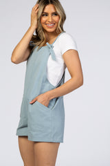 Light Blue Tie Knot Short Overalls