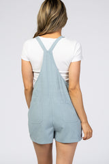 Light Blue Tie Knot Short Overalls