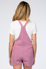 Lavender Tie Knot Maternity Short Overalls