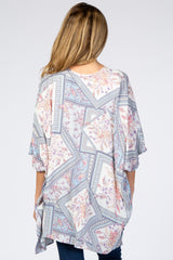 Blue Printed Maternity Cover Up