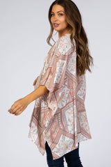 Mauve Printed Maternity Cover Up