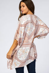 Mauve Printed Maternity Cover Up