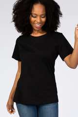 Black Short Sleeve Top