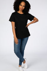 Black Short Sleeve Top