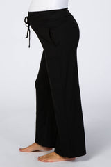 Black Drawsting Maternity Lounge Pants