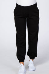 Black Basic Maternity Sweatpants