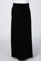 Black Maternity Maxi Skirt