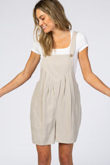 Beige Short Overalls