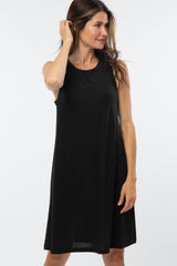 Black Sleeveless Maternity Dress