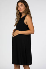 Black Sleeveless Maternity Dress