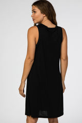 Black Sleeveless Maternity Dress