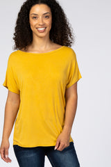 Yellow Cross Back Short Sleeve Top