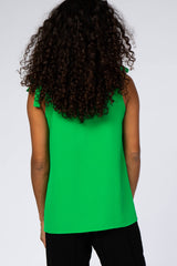 Green Knot Accent Sleeveless Top