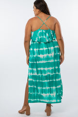 Mint Green Tie Dye Plus Maxi Dress