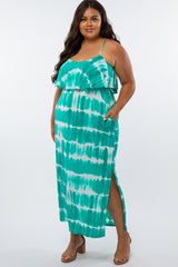 Mint Green Tie Dye Plus Maxi Dress