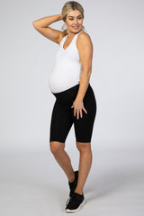 Black Basic Maternity Bike Short