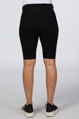 Black Basic Maternity Bike Short