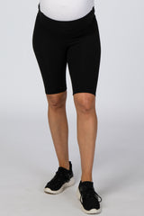 Black Basic Maternity Bike Short