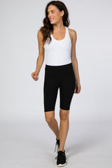 Black Basic Maternity Bike Short