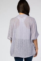 Lavender Woven Knit Dolman Cover Up
