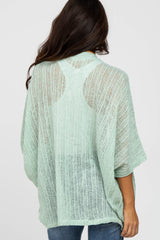 Mint Green Woven Knit Dolman Cover Up