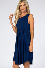 Navy Blue Sleeveless Dress