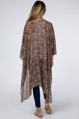 Mocha Animal Print Maternity Cover Up