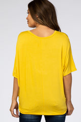 Mustard Button Front Maternity Tunic