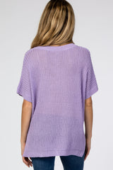 Lavender Pocket Front Knit Maternity Top
