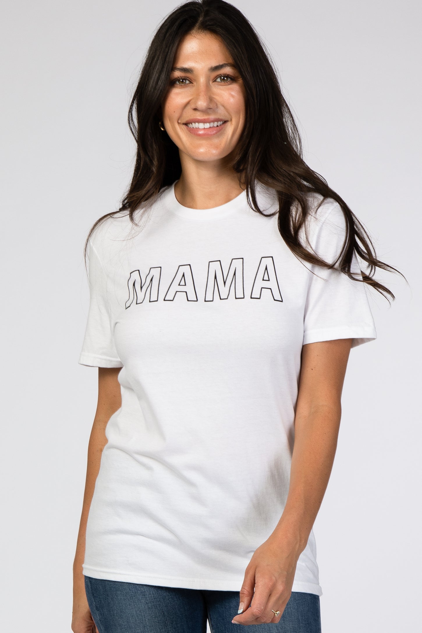 White Mama Short Sleeve Top