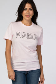 Light Pink Mama Short Sleeve Top