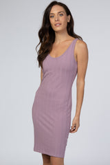 Lavender Fitted Tank Dress