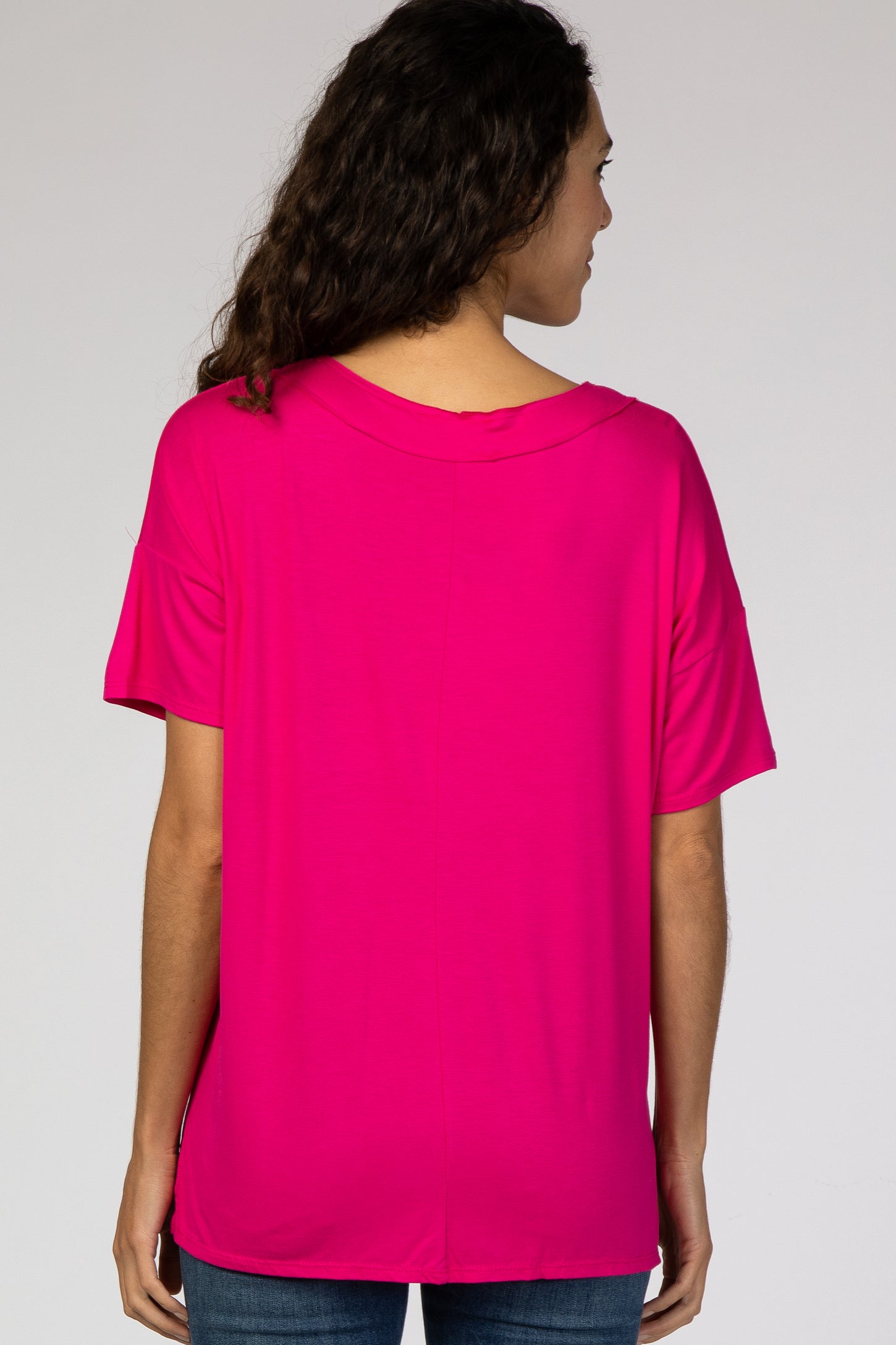 Fuchsia Hi-Low T-Shirt
