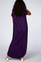 Purple Side Slit Maxi Dress