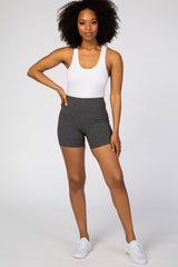 Heather Grey Maternity Bike Shorts