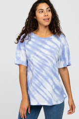 Blue Tie Dye Short Sleeve Top