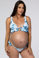 Aqua Ivory Tie Dye Maternity Bikini Set