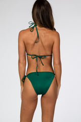 Green Halter Tie Bikini Set